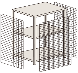 ラックパネル　金網